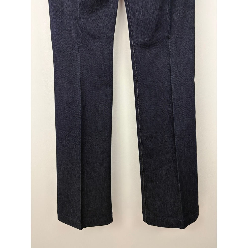 7 For All Mankind Dojo Wide Flare Leg Jeans Size 28 Dark Indigo Cotton 7FAM - Picture 6 of 10